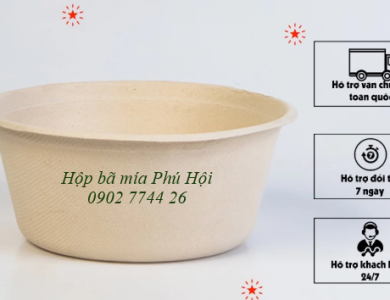 Tô bã mía nắp PP 350ml
